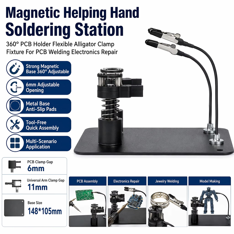 Pcb Holder Clamp - 자석식 보조 손잡이 납땜 스테이션 360도