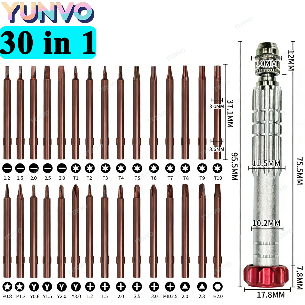 30 in 1 자기식 정밀 드라이버 세트, S2 스틸  - Electronics Repair Manual 리뷰 및 가격