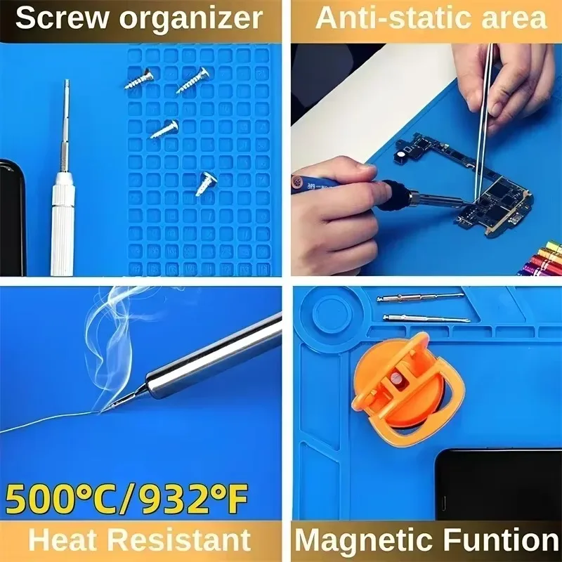 자석 매트 실리콘 작업 매트 납땜 스테이션 매트 내열성 - Electronics Repair Workstation 리뷰 및 가격